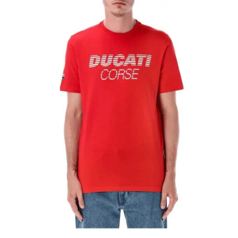 Ducati Corse pánske tričko inscription red 2026