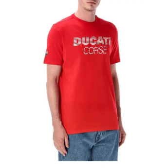Ducati Corse pánske tričko inscription red 2026