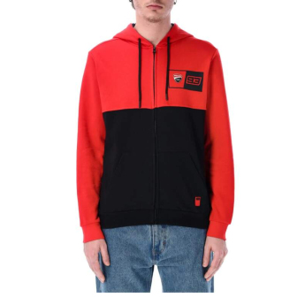 Marc Marquez pánska mikina s kapucňou logo 93 black-red 2026