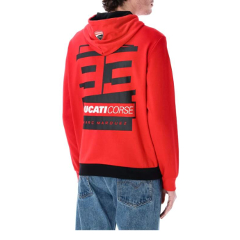Marc Marquez pánska mikina s kapucňou logo 93 black-red 2026