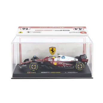 Modely áut a motoriek model 1/43 Scuderia Ferrari SF-25 BBurago #44 Lewis Hamilton Monza 2025 Signature