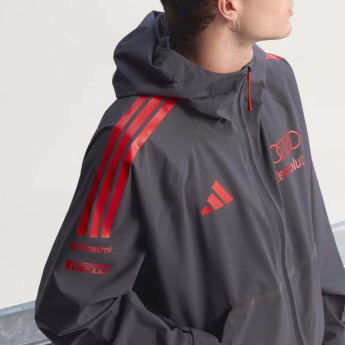 Audi F1 pánska bunda s kapucňou Mechanics Rain grey F1 Team 2026