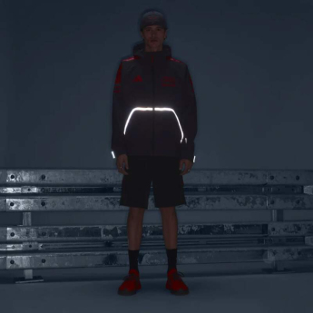 Audi F1 pánska bunda s kapucňou Mechanics Rain grey F1 Team 2026