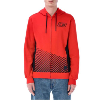 Marc Marquez pánska mikina s kapucňou Stripes red 2026
