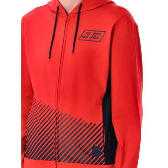 Marc Marquez pánska mikina s kapucňou Stripes red 2026