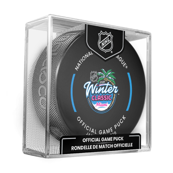 NHL produkty puk 2026 Miami Winter Classic Official Game Puck Design- in Cube