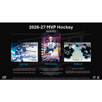 NHL produkty hokejové karty NHL 2026-27 Upper Deck MVP Hockey Gravity Box