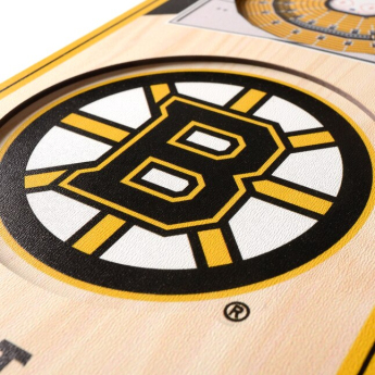 Dřevěná Cedule Boston Bruins NHL Banner na stěnu W Sports Stadium Logo