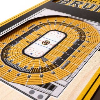 Dřevěná Cedule Boston Bruins NHL Banner na stěnu W Sports Stadium Logo
