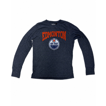 Edmonton Oilers pánske tričko NHL Triblend Long Sleeve Shirt