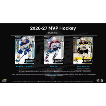 NHL produkty hokejové karty NHL 2026-27 Upper Deck MVP Hockey Retail Box