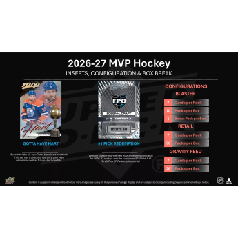 NHL produkty hokejové karty NHL 2026-27 Upper Deck MVP Hockey Retail Box