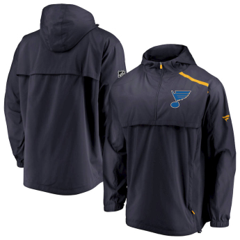 St. Louis Blues pánska bunda s kapucňou Authentic Pro Rinkside Anorak 1/4-Zip