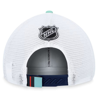 Seattle Kraken čiapka baseballová šiltovka Draft 2023 Podium Trucker Adjustable Authentic Pro