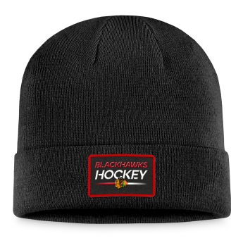 Chicago Blackhawks zimná čiapka Authentic Pro Prime Cuffed Beanie black