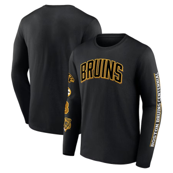 Boston Bruins pánske tričko s dlhým rukávom Centennial black