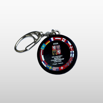 Hokejové reprezentácie kľúčenka minipuk Ice Hockey World Championship Czechia MS 2024