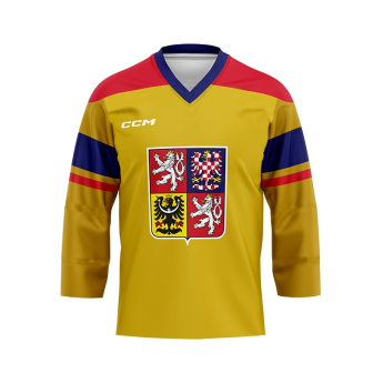 Hokejové reprezentácie hokejový dres Lukáš Dostál #1 2024 CCM Fandres replica gold