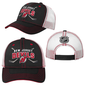 New Jersey Devils detská čiapka baseballová šiltovka Lockup Meshback Adjustable