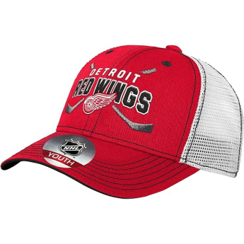 Detroit Red Wings detská čiapka baseballová šiltovka Lockup Meshback Adjustable