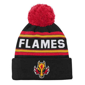 Calgary Flames detská zimná čiapka 3Rd Jersey Jacquard Cuff Pom