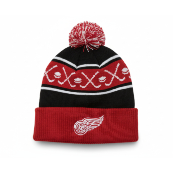 Detroit Red Wings detská zimná čiapka Face-Off Cuff Pom