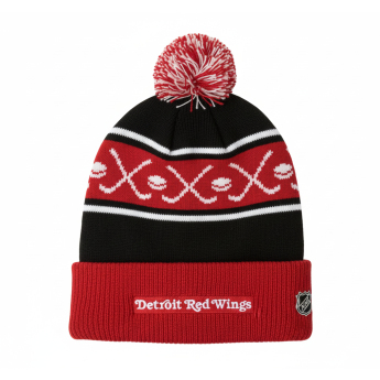 Detroit Red Wings detská zimná čiapka Face-Off Cuff Pom