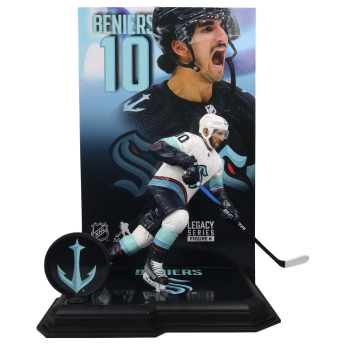 Seattle Kraken figúrka Matty Beniers #10 Figure SportsPicks LIMITED PLATINUM CHASE