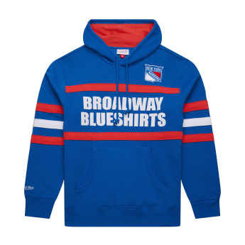 New York Rangers pánska mikina s kapucňou Head Coach Hoodie Current Logo blue