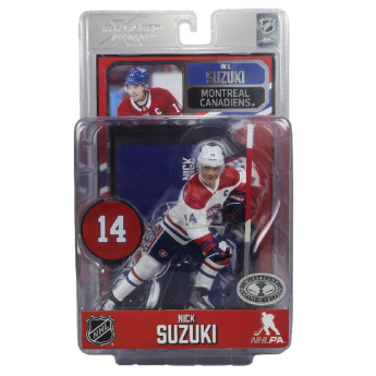 Montreal Canadiens figúrka Nick Suzuki #14 Figure SportsPicks 2023/2024 Season Away Jersey