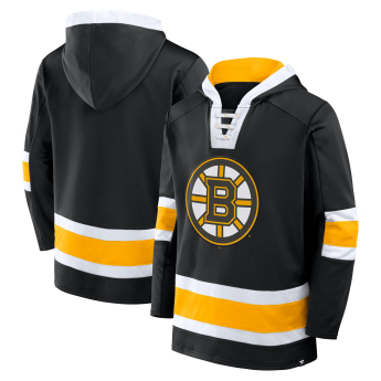 Boston Bruins pánska mikina s kapucňou Mens Laced Hockey
