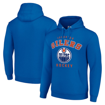 Edmonton Oilers pánska mikina s kapucňou Logo Pullover Royal