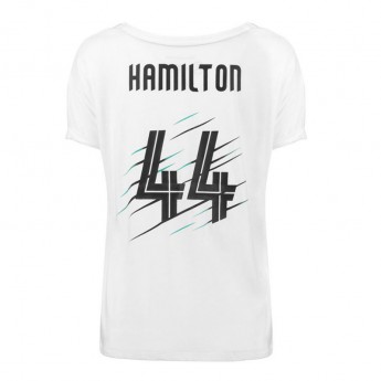 Mercedes AMG Petronas dámske tričko Hamilton 44 white F1 2018