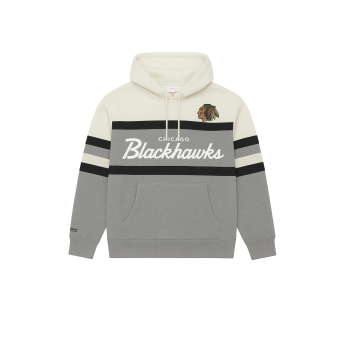 Chicago Blackhawks pánska mikina s kapucňou Head Coach Hoodie Current Logo grey
