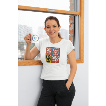Hokejové reprezentácie dámske tričko Czech Republic David Pastrňák #88 National Emblem 2025 White