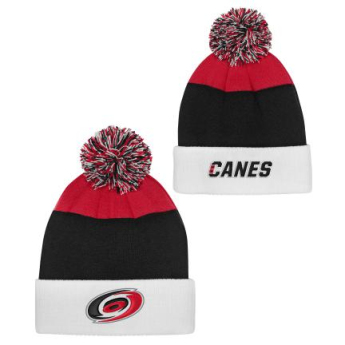 Carolina Hurricanes detská zimná čiapka Essentials Cuffed Knit W Pom