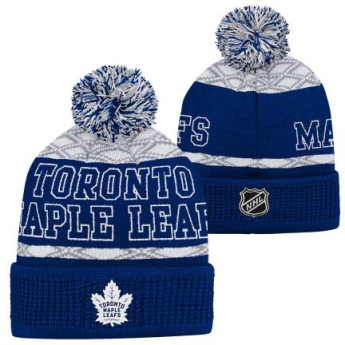Toronto Maple Leafs detská zimná čiapka Puck Pattern Cuffed Pom