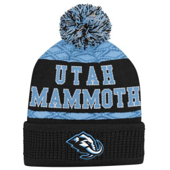 Utah Hockey Club detská zimná čiapka Puck Pattern Cuffed Pom