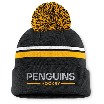 Pittsburgh Penguins dámska zimná čiapka Authentic Pro W/Cap Cuffed Pom Beanie