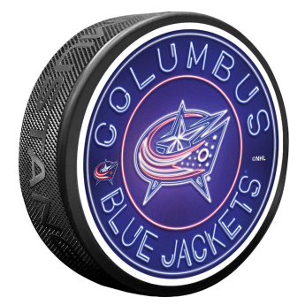Columbus Blue Jackets puk Neon