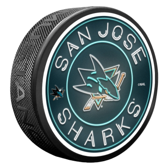 San Jose Sharks puk Neon