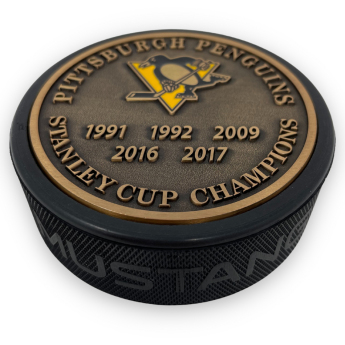 Pittsburgh Penguins puk Stanley Cup Years Gold Medallion