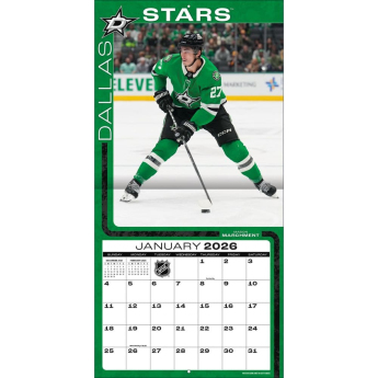 Dallas Stars kalendár 2026 Wall