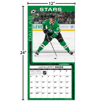 Dallas Stars kalendár 2026 Wall