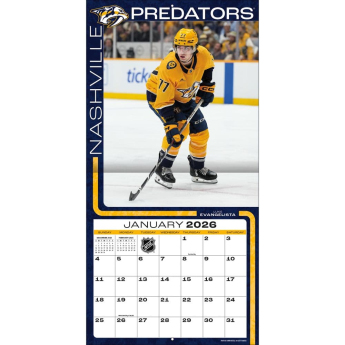 Nashville Predators kalendár 2026 Wall