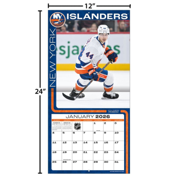 New York Islanders kalendár 2026 Wall