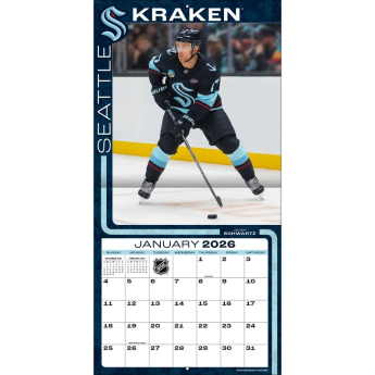 Seattle Kraken kalendár 2026 Wall