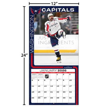 Washington Capitals kalendár 2026 Wall