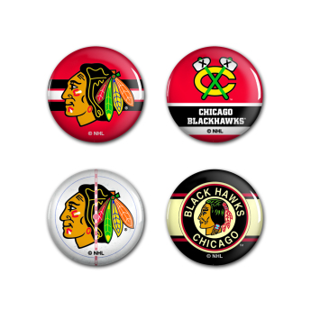 Chicago Blackhawks odznak Button 4 Pack