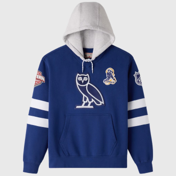 Toronto Maple Leafs pánska mikina s kapucňou OVO blue